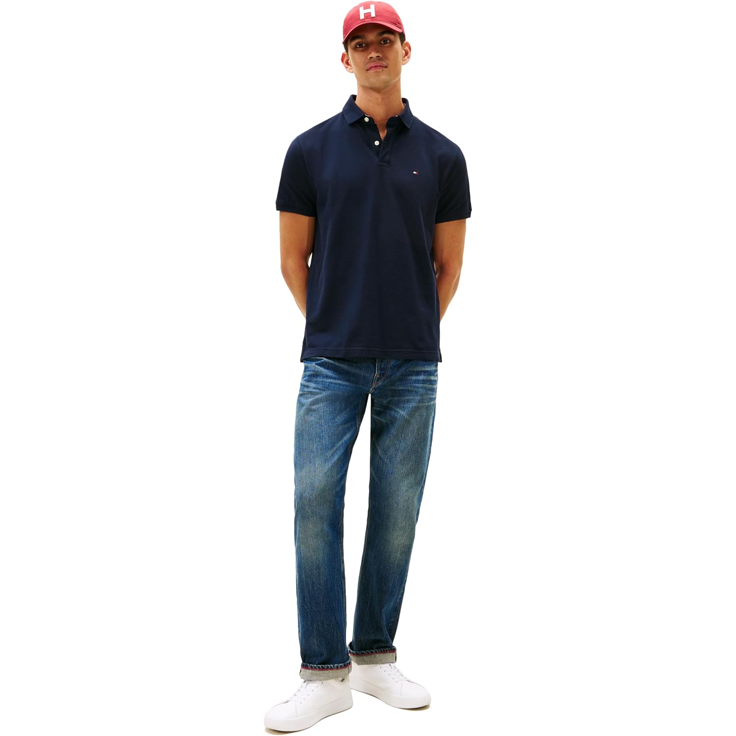 Tommy Hilfiger Mens Short Sleeve Cotton Pique Polo Shirt In Regular Fit
