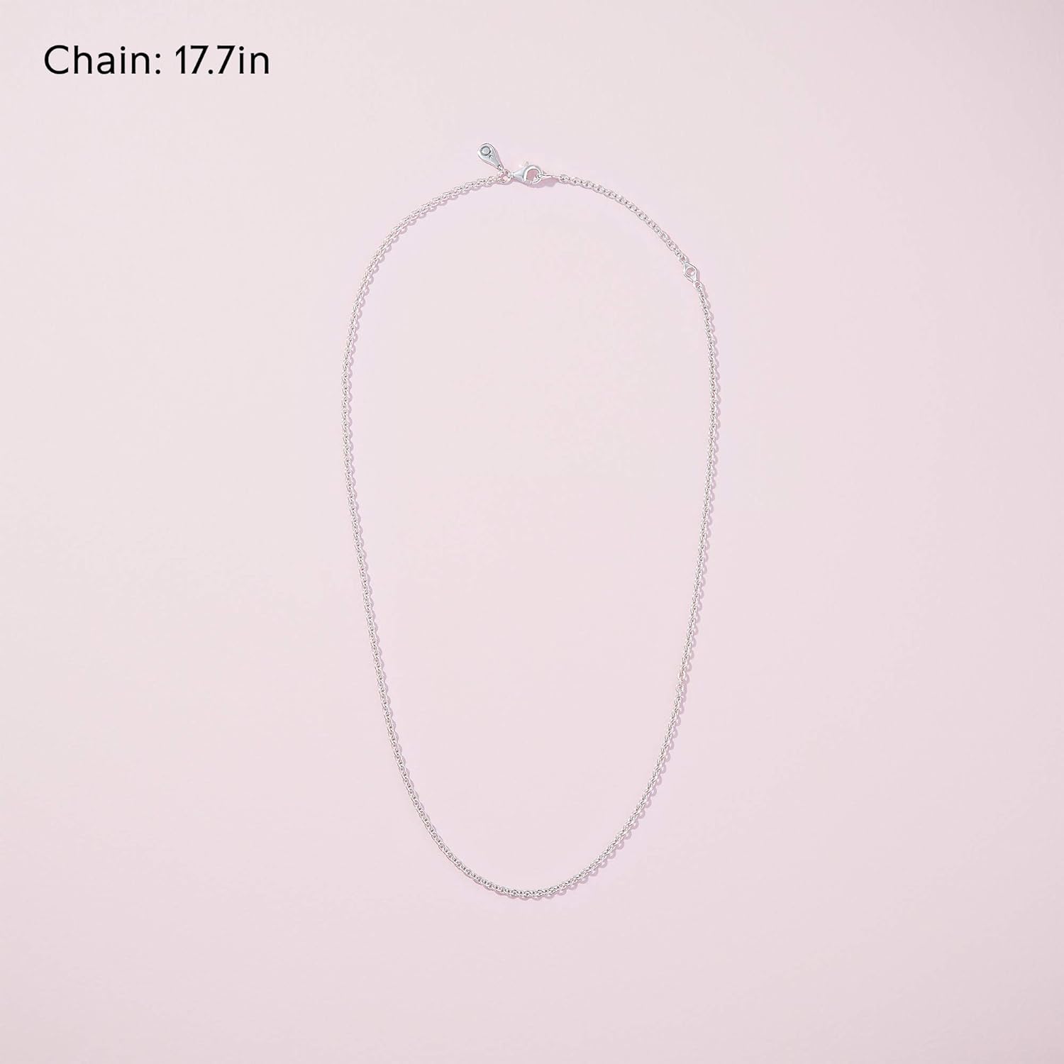 Pandora Cable Chain Necklace - Classic Chain Necklace with Lobster Clasp - Gift for Her - Sterling Silver Adjustable Necklace - With Gift Box