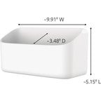 Command 10 Lb Large Organizing Caddy With 4 Strips, 9.91" X 3.38" X 5.15", Heavyweight Damage-Free Hanging For Organizing Cleaning Supplies, Closet, And Pantry