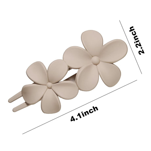 8 Pcs Flower Hair Claw Clips, Matte Flat Frangipani Hair Clips, Beach Tropical Party Strong Hold Jaw Hair Clips for Women Girls Thin Thick Curly Straight Hair Accessories (8 PCS Frangipani)