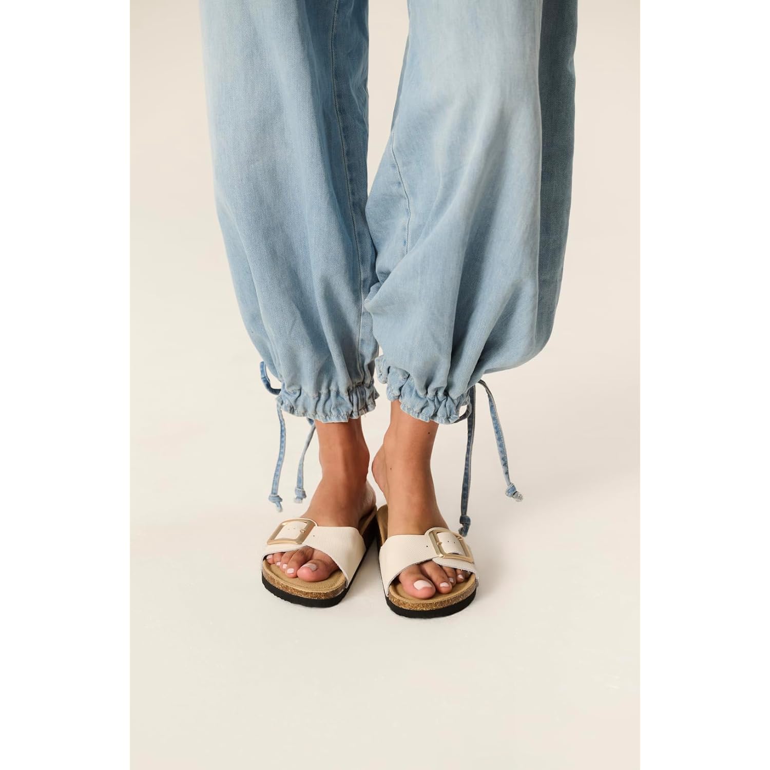 Project Cloud 100% Genuine Leather Sandals Women Dressy Beach Essentials Slides for Women Footwear - Lightweight with Memory Foam Insole Sandals for Women 2026 - Womens Slides