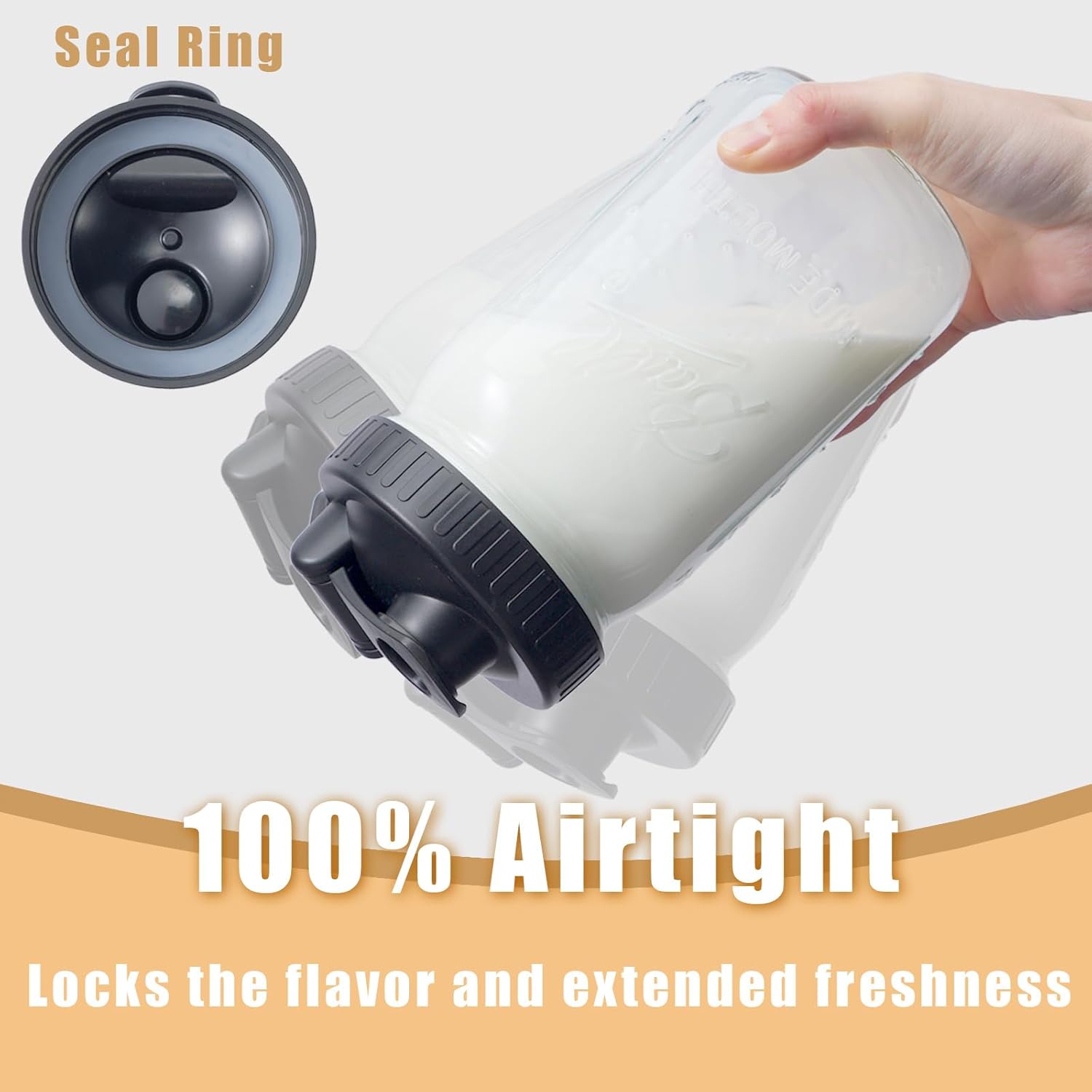 FyndraX Pour Spout Lids for Ball Wide Mouth Mason Jars, Airtight Canning Jar Flip Cap Top Lid for Drinking, Salad, Dressing Pouring, Leak-Proof, Pack of 4