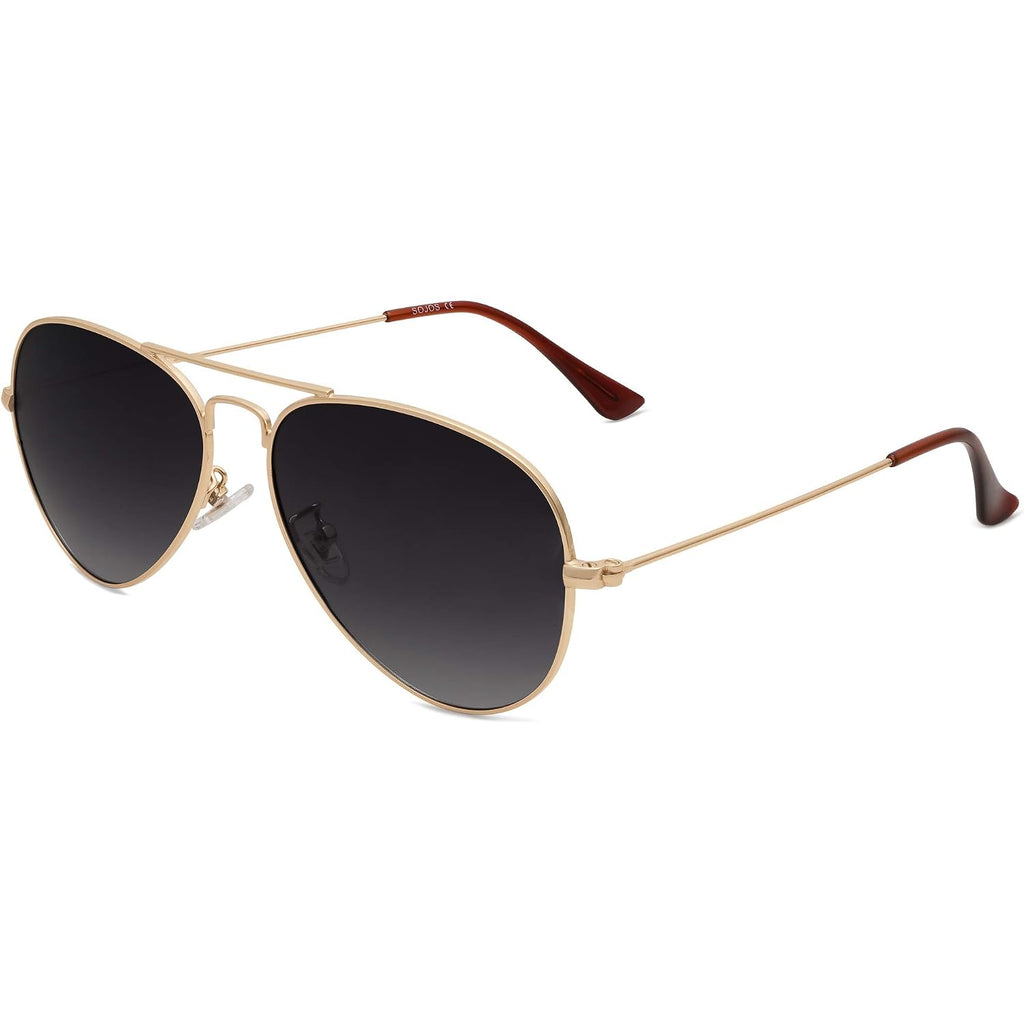 SOJOS Polarized Aviator Sunglasses for Men Women Classic Vintage Retro Style SJ1054 Gradient Grey