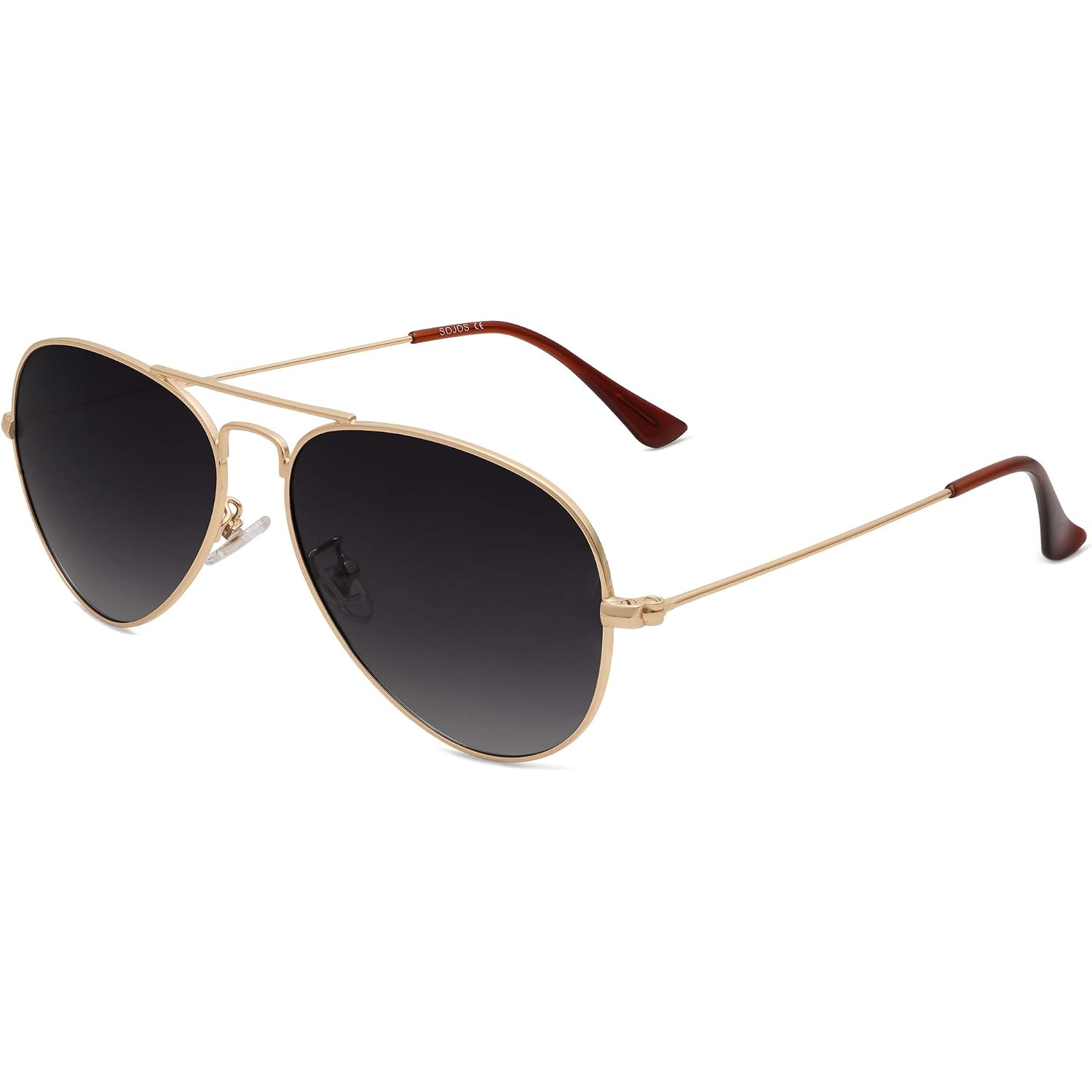 SOJOS Polarized Aviator Sunglasses for Men Women Classic Vintage Retro Style SJ1054 Gradient Grey