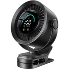 Portable Clip On Fan, 100-Speed Rechargeable Usb Fan With Led Display, 360° Rotation & Strong Airflow Desk Fan, Up To 17 Hours Small Battery Fan For Outdoor Travel Camping Treadmill Car (Black)