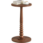 Vasagle Round Side Table, Small Drink End Table, Solid Wood Leg | Accent Nightstand, Mid-Century Modern, For Living Room Bedroom, Chestnut Walnut, Mariel Collection, Ulet293Kx01S