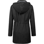 Lomon Raincoat Women Waterproof Long Hooded Trench Coats Lined Windbreaker Travel Jacket S-Xxl