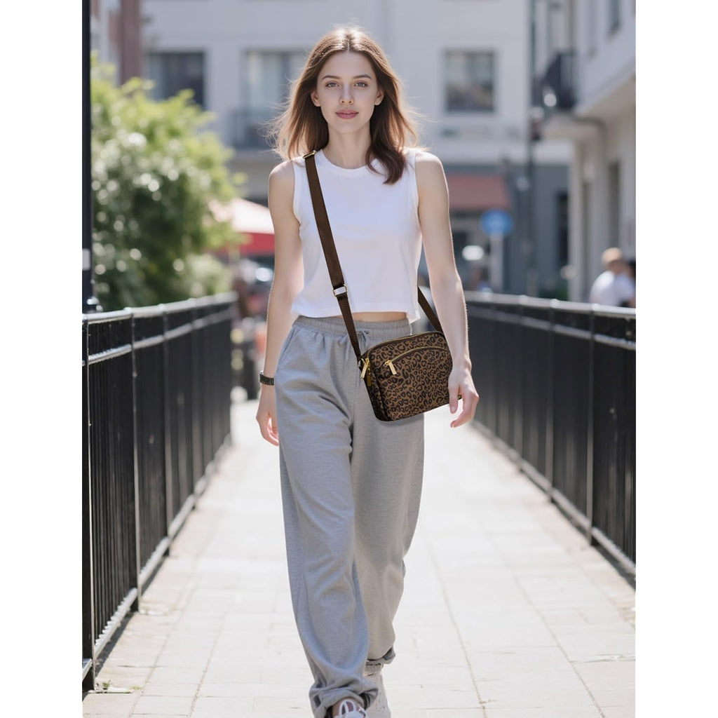 Mexs Everywhere Crossbody Bag 2L Metal Hardware, Casual Crossbody Bags For Women Travel Purse Shoulder Handbags Wallet