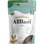 Edible All Basil Seeds 14Oz | Usda Organic, Non-Gmo, Kosher | High Fiber Superfood | Gluten Free, Vegan, Keto, Paleo | Prebiotic | Support Weigth Loss | Ideal For Smoothies, Green Juices & Desserts.