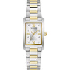 Bulova Ladies' Classic Diamond Two-Tone Stainless Steel 3-Hand Quartz Watch, Rectangle