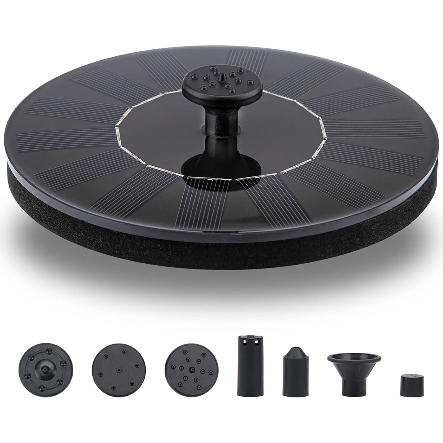 Solar Fountain Pump 1.5W Upgraded Submersible Solar Water Fountain Panel Kit For Bird Bath,Small Pond,Garden And Lawn Solar Water Pump Built-In Filter
