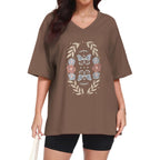 Oversized Tshirts for Women V Neck Summer Graphic Tees Casual Short Sleeve Loose Tops 2026