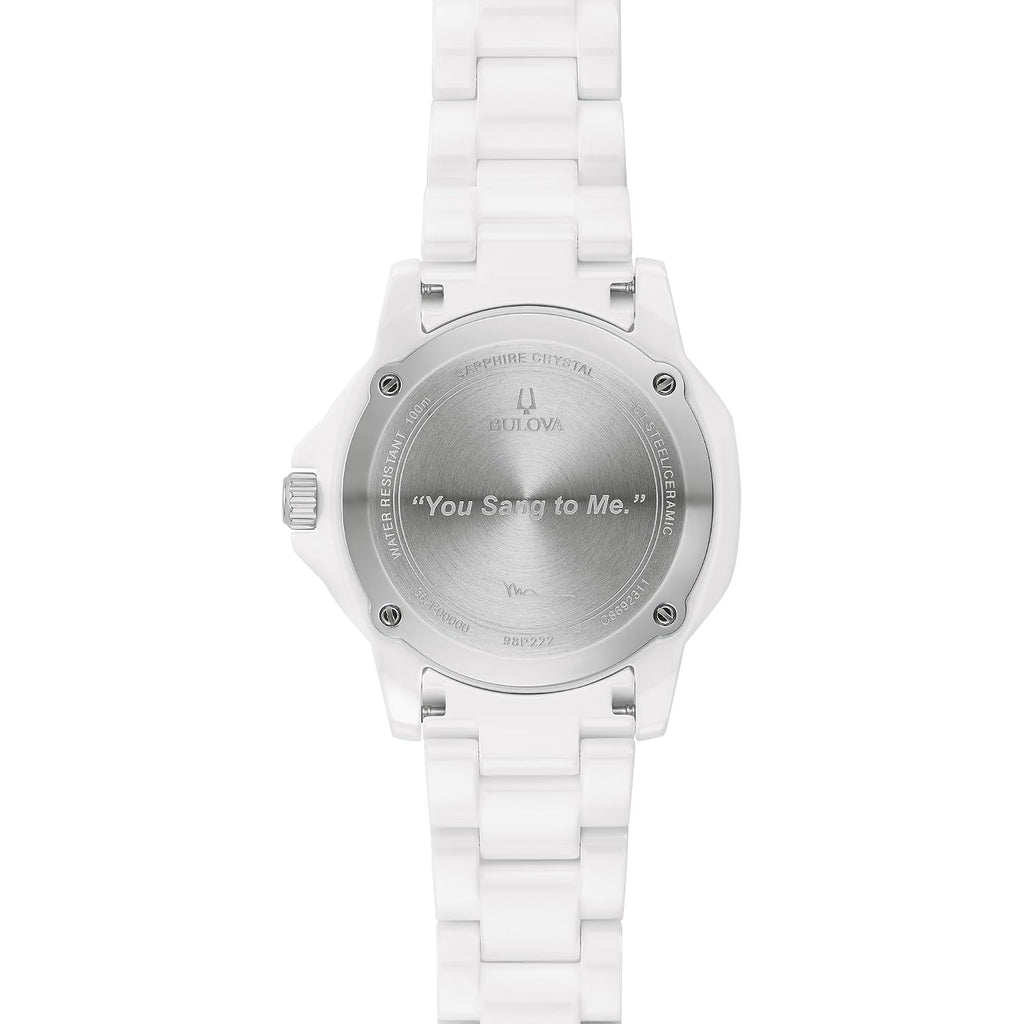 Bulova Ladies' Marc Anthony Marine Star White Ceramic And Stainless Steel 3-Hand Quartz Watch Style: 98P222