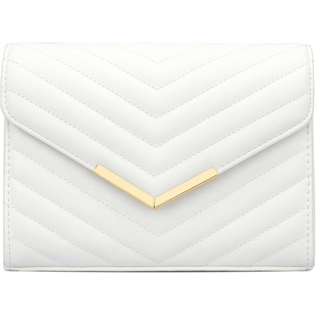 Kkxiu Women Formal Vegan Leather Evening Envelope Clutch Purses And Handbags For Party Wedding Prom Bridal