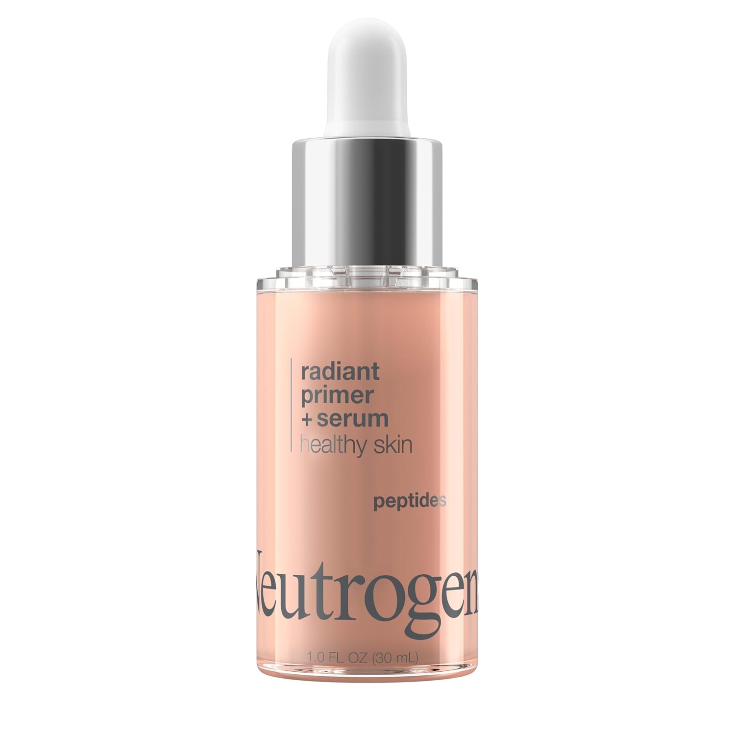 Neutrogena Healthy Skin Radiant Booster Primer & Serum, Skin-Evening Serum-To-Primer With Peptides & Pearl Pigments, Evens The Look Of Skin'S Tone & Smooths Texture, 1.0 Fl. Oz