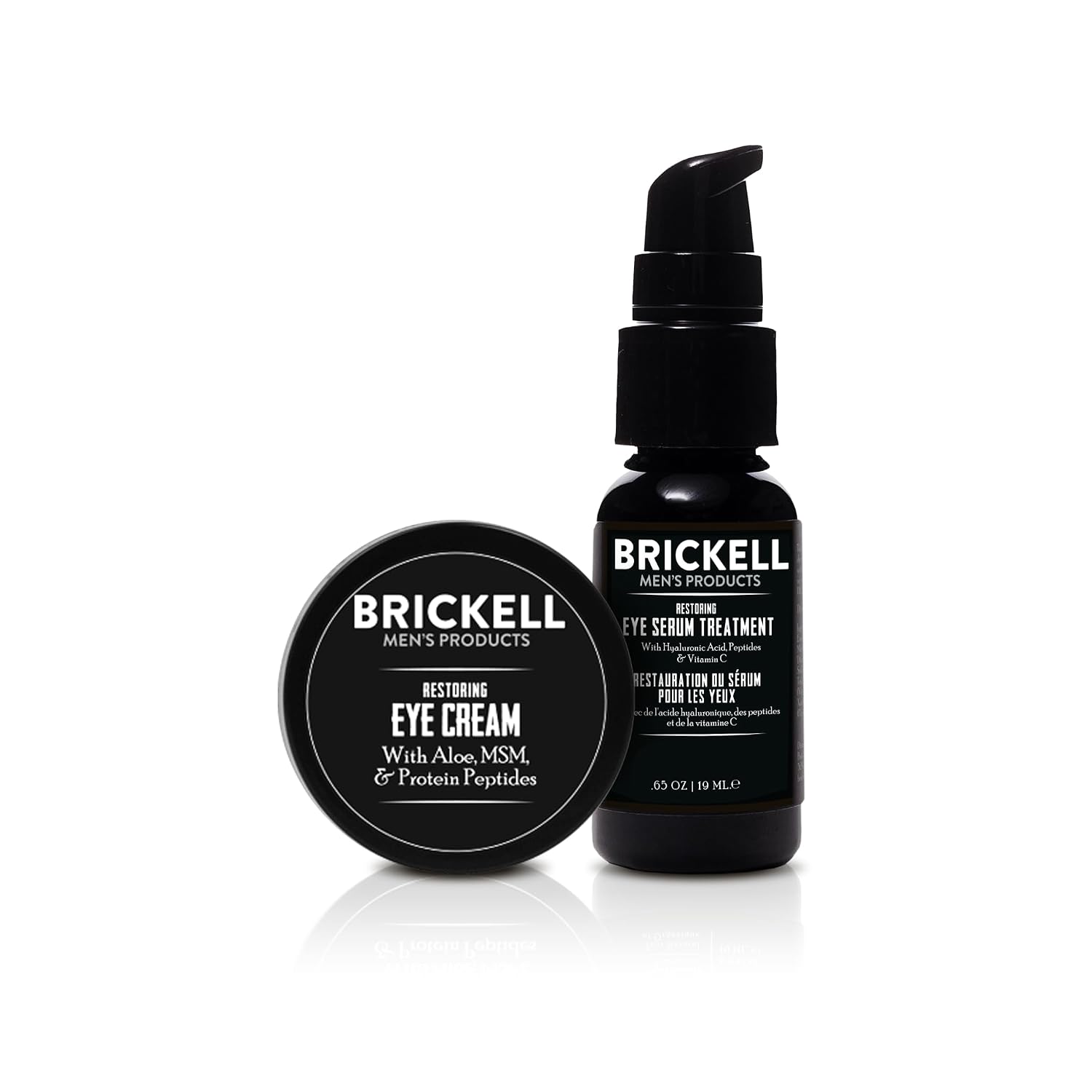 Brickell Men'S Restoring Eye Routine For Men, Eye Cream And Serum For Men, With Aloe, Peptides, And Hyaluronic Acid, Unscented, Men'S Skin Care Gift Set