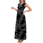Db Moon Womens 2026 Maxi Dresses Empire Waist Long Summer Dress Casual Cap Short Sleeve Sundress With Pockets