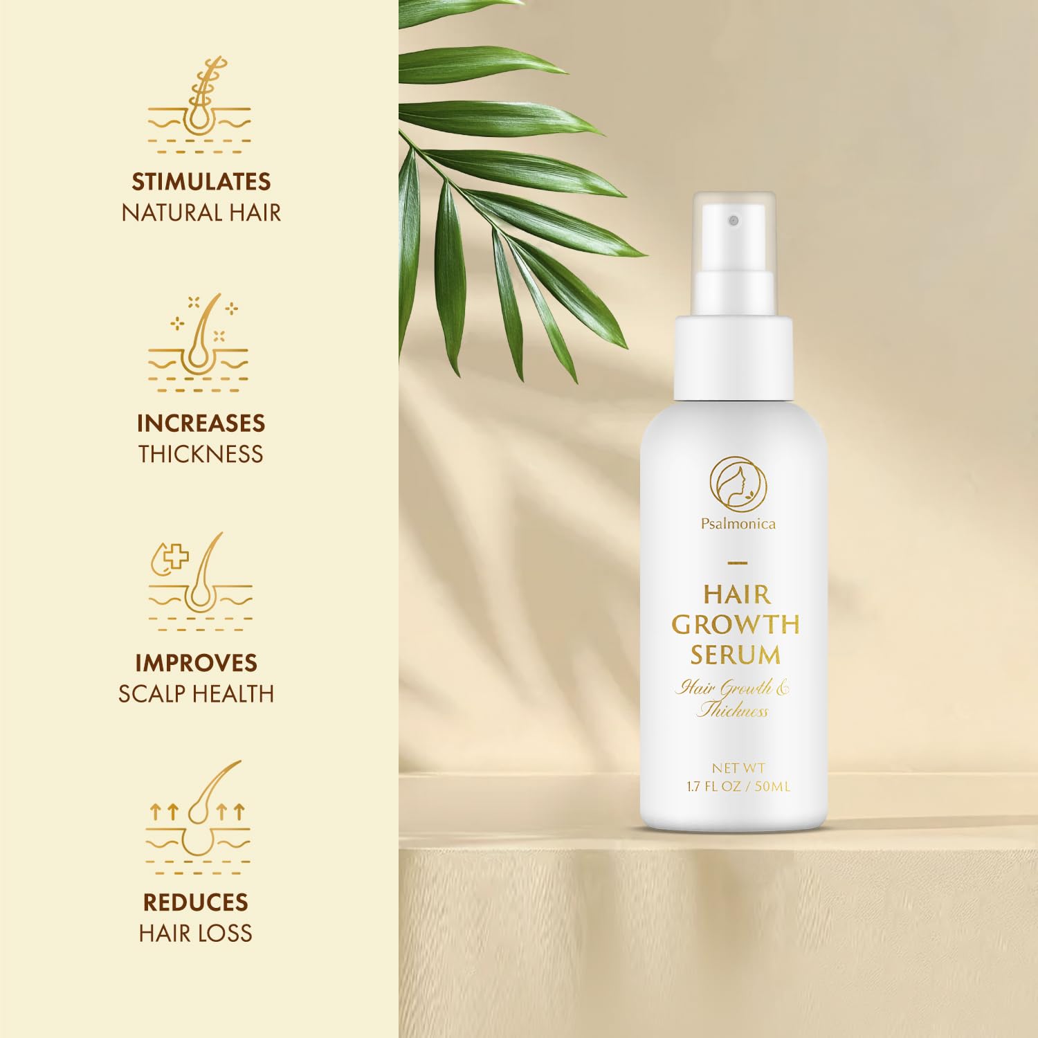 Hair Growth Serum: Rosemary Batana Castor Oil Rice Water Biotin Hair Oils For Hair Growth - Hair Growth Thickening Product - Hair Loss Treatments For Women Men(50 Ml)