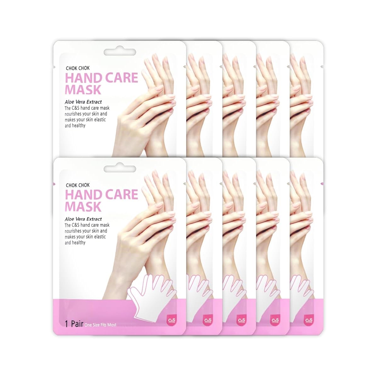 ChokChok Hydrating Hand Mask Gloves, 10 Pairs – Deep Moisture Repair Pack for Dry, Cracked Hands – Soothing & Nourishing Care