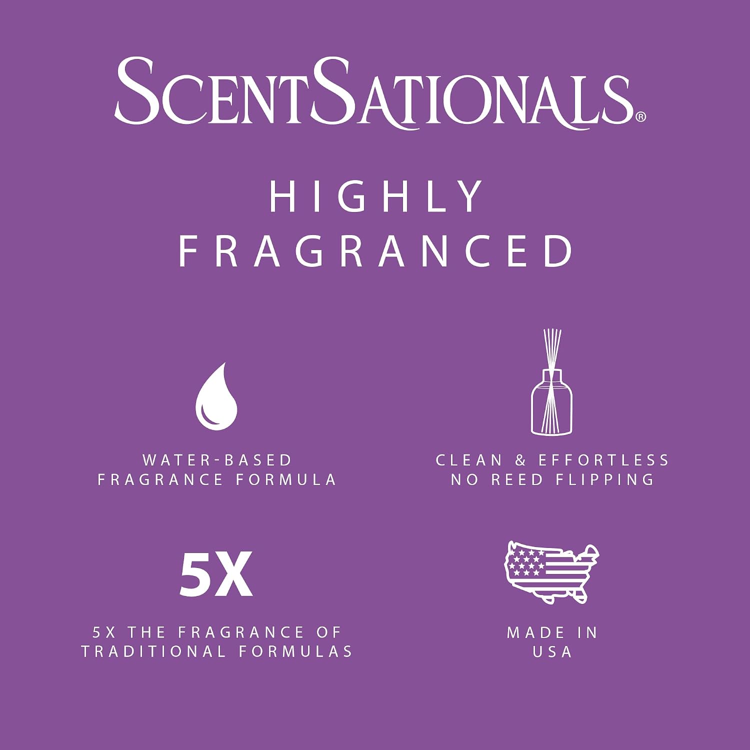 Scentsationals Water-Based Reed Diffuser - Cedar & Lavender - 5 Fl Oz Aromatherapy Reed Diffuser