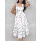 Imily Bela Womens Summer Floral Maxi Dress Boho Tie Strap Sleeveless Smocked A Line Beach Sundress Long Dresses