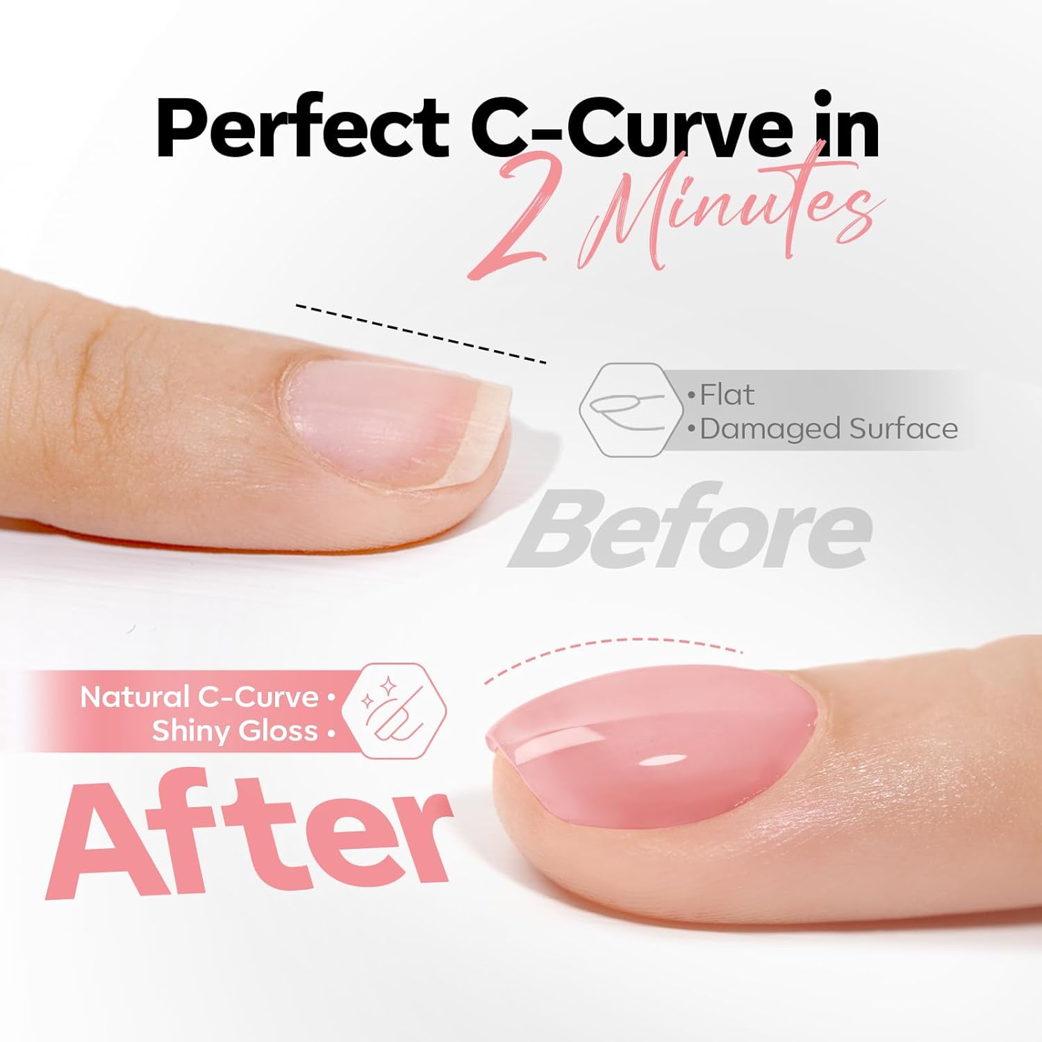modelones Builder Nail Gel, Peach Pink Builder for Nails No Top Coat Needed, Glossy Jelly Finish Peach Blush, No-Wipe, C-Curve Sculpting, 9-in-One LED Lamp Cured Color Gel Polish for Quick Diy Salon