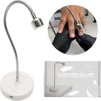 ALLKEM Portable Cordless Gooseneck UV/LED Nail Lamp – Rechargeable Gel X Nail Dryer, Flash Cure Light for Home & Salon use – (USB Powered, 360° Adjustable Gooseneck, 3W) - Silver