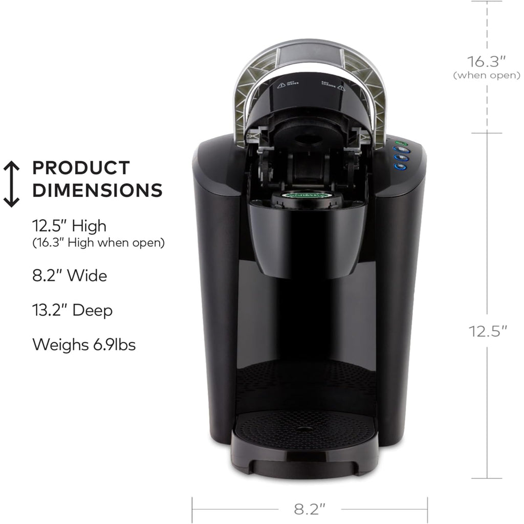 Keurig K-Compact Single-Serve K-Cup Pod Coffee Maker, with 3 Brew Sizes, Smart Start Feature, 36oz Removable Reservoir, Black