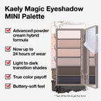 Evpct 6 Colors Natural Eyeshadow Palette, White Nude Pink Taupe Dark Black Matte High Pigment Blendable Mini Travel Eyeshadow Palette Makeup For Older Women, Long Lasting Waterproof, Built In Mirror