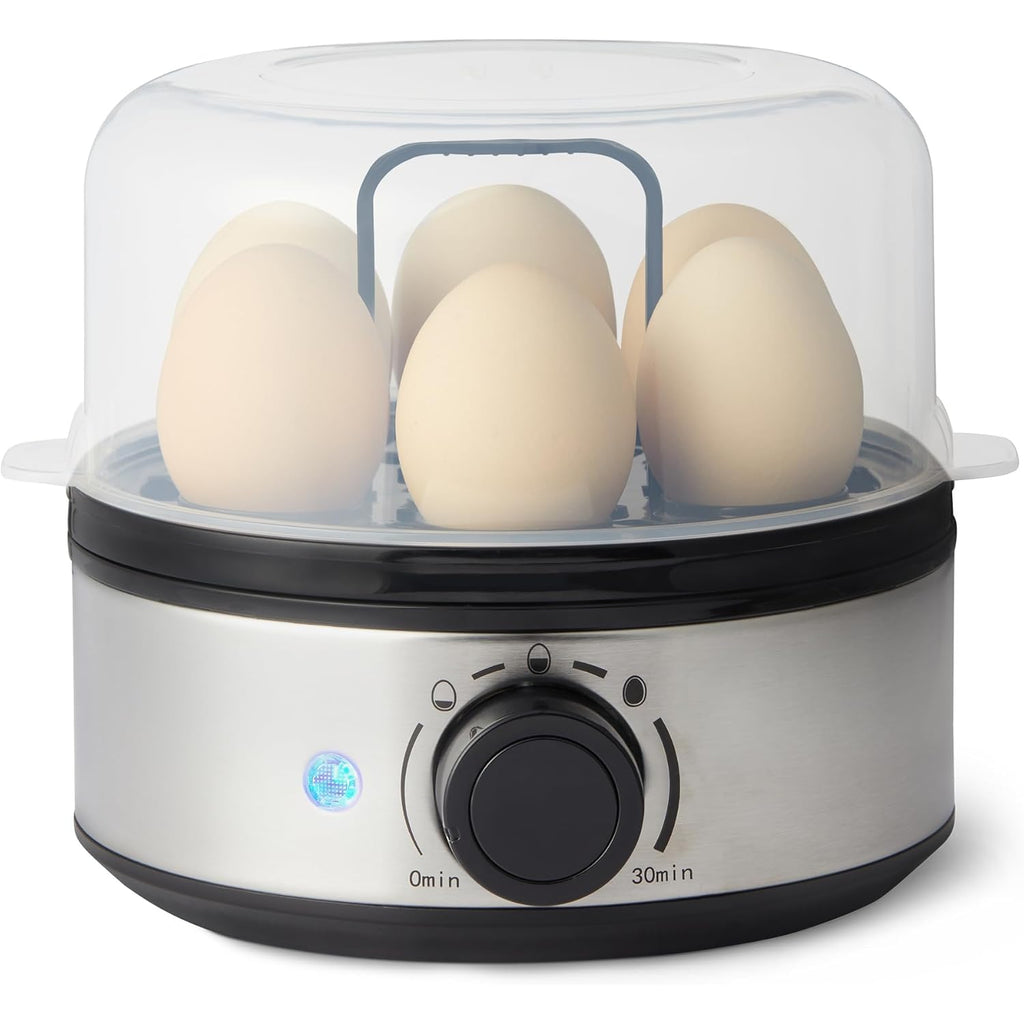Amazon Basics Electric Egg Cooker for Hard-Boiled Eggs with Auto Shutoff, Dishwasher-Safe Parts, 7-Egg Capacity, BPA Free, Black