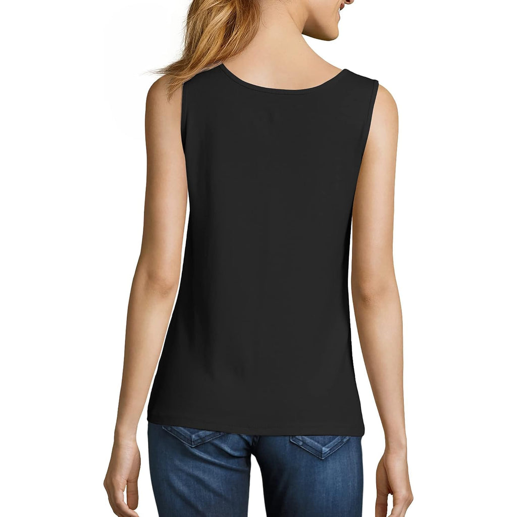 Hanes Women's Shirts, Women’s Mini-Ribbed Cotton Tank Tops, Women’s Sleeveless T-Shirts, Women’s Tanks
