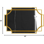 Kelly Miller 32"x48" Large Gold Mirror for Wall, Modern Decorative Mirror Rectangle Wall Vanity Mirror Bevelled Full Length for Bathroom Living Room Bedroom Farmhouse Fireplace Entryway