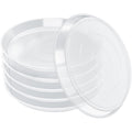 Fuijol 6 Pack Clear Plant Saucer, Durable Plant Drip Trays Saucers For Pots, No Holes Water Catcher Trays For Indoor Outdoor Planter, Sturdy Base Plate(6", Clear)