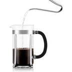 Bodum 34oz Chambord French Press Coffee Maker, High-Heat Borosilicate Glass, Polished Stainless Steel – Made in Portugal