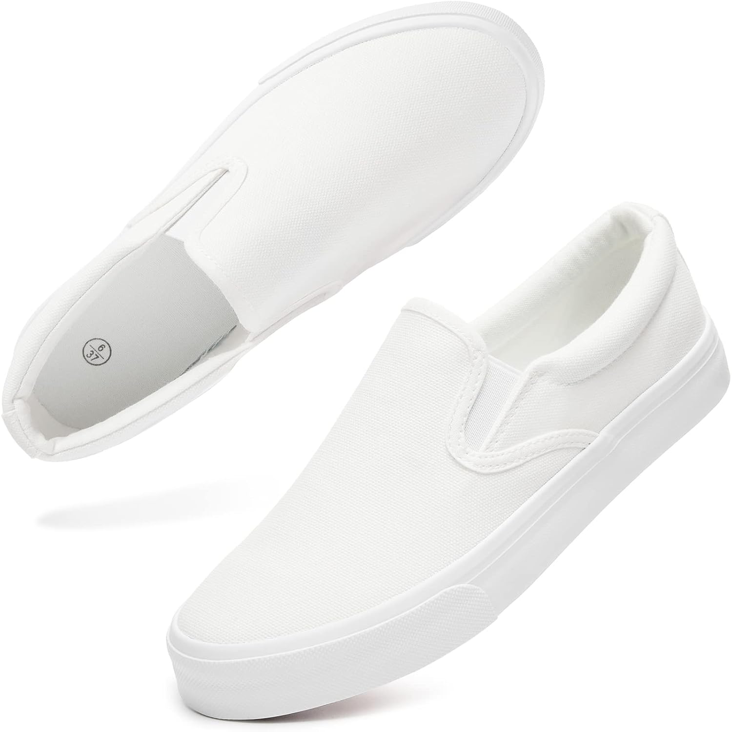 Women'S Slip On Shoes Canvas Sneakers Loafers Non Slip Shoes Low Top Casual Shoes