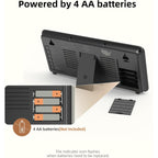 Easyera 15'' Large Digital Atomic Wall Clocks Battery Operated, Auto Dst