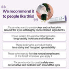 Intensive Eye Cream 1.01 Fl Oz For Dark Circles, Puffiness, Wrinkles, Fine Lines, Bags Under Eyes, Dark Spots L Natural Wood Scent L Glutathione, Collagen, 7 Amino Acids, Adenosine L Korean