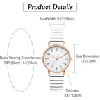 Oidea Women'S Elastic Strap Watches: Large Face Arabic Numerals Analog Quartz Wrist Watches For Women Easy Reader Stretch Band Waterproof Ladies Wratch