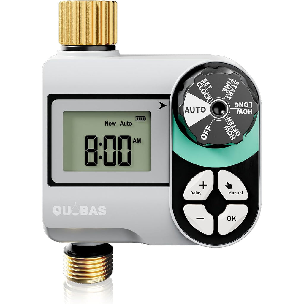 Brass Sprinkler Timer, Programmable Water Hose Timer For Garden Hose Faucet With Waterproof Hd Screen, Rain Delay/Manual/Automatic Irrigation Watering System For Garden, Lawn, Yard
