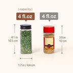 Comsaf Glass Spice Jars With With Labels 4 Oz 6 Pack Small Square | Empty Containers, Seasoning Herb Powder, Salt Pepper Chili, Spice Rack Organization, Kitchen Cabinet Storage, Funnel Included