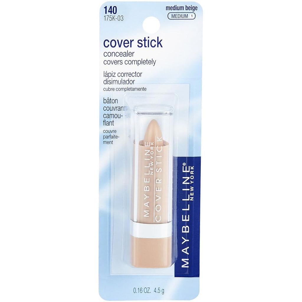 Maybelline New York Cover Stick Corrector Concealer, Medium Beige, 0.16 oz.