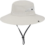 Womens Summer Sun-Hat Outdoor UV Protection Fishing Hat Wide Brim Foldable-Beach-Bucket-Hat with Ponytail-Hole