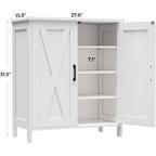 Homleke Farmhouse Shoe Cabinet with 2 Barn Doors & Wood Legs, 5-Tier Shoe Storage Cabinet with 3 Adjustable Shelves, Tall Shoe Rack Organizer for Closet, Shoe Organizer for Entryway, Hallway, White