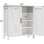 Farmhouse Shoe Cabinet With 2 Barn Doors & Wood Legs, 5-Tier Shoe Storage Cabinet With 3 Adjustable Shelves, Tall Shoe Rack Organizer For Closet, Shoe Organizer For Entryway, Hallway, White