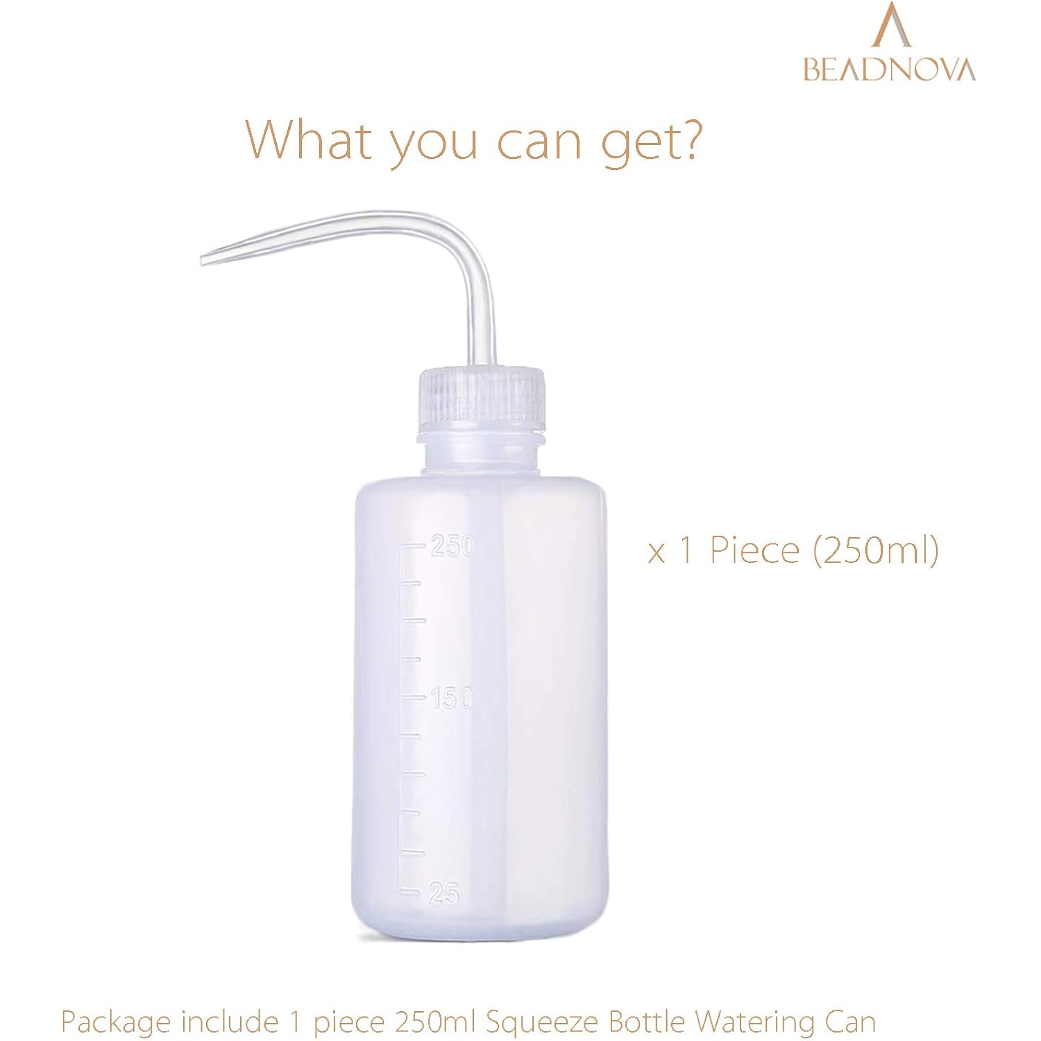 Beadnova Squeeze Plant Watering Bottle 250Ml 8Oz Small Wash Bottle Squeeze Plastic Watering Can For Indoor Plants Succulents (1Pc)