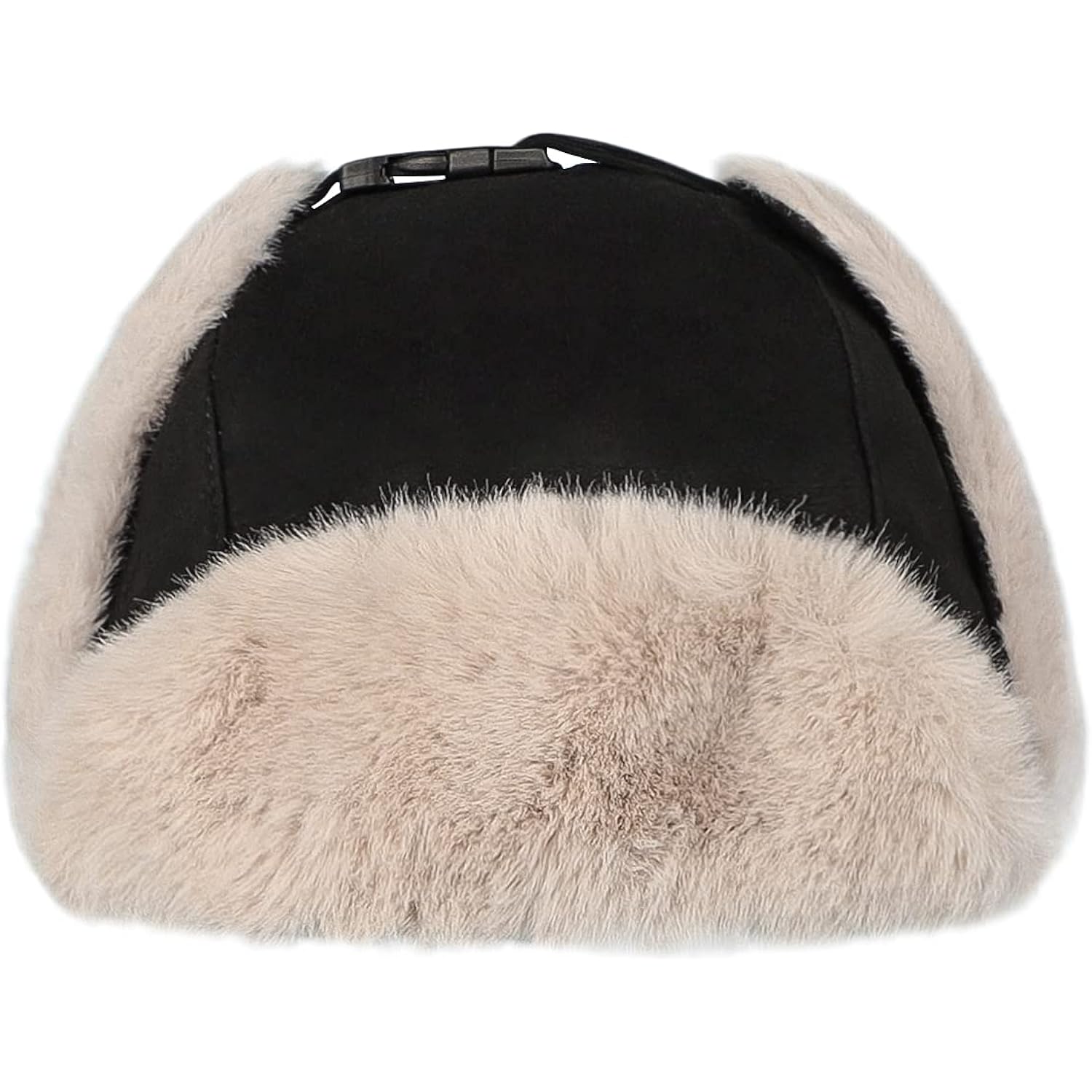 Women Winter Furry Trapper Hat with Earflaps Warm Faux Fur Windproof Russian Trooper Cap Fleece Lined Plush Hunting Ski