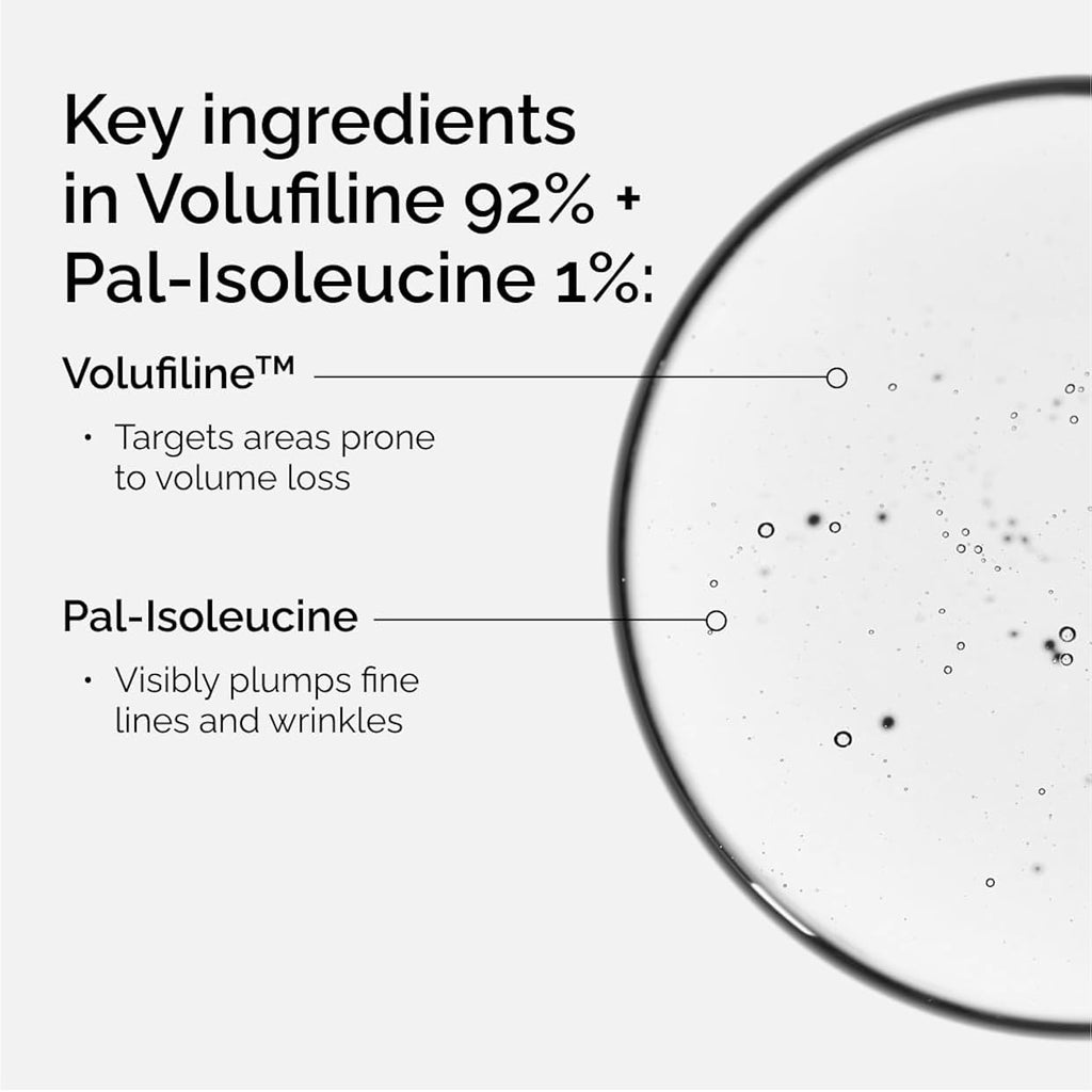 The Ordinary Volufiline 92% + Pal-Isoleucine 1% Plumping Anhydrous Serum, Facial Skincare For Loss Of Volume, 0.5 Fl Oz