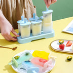 Popsicle Molds Set 6 Pieces Ice Popsicle Maker-Bpa Free,Easy-Release Ice Pop Molds,Homemade Ice Cream Molds (Blue)