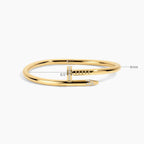 Silver Nailed It Bangle by Electric Picks Jewelry