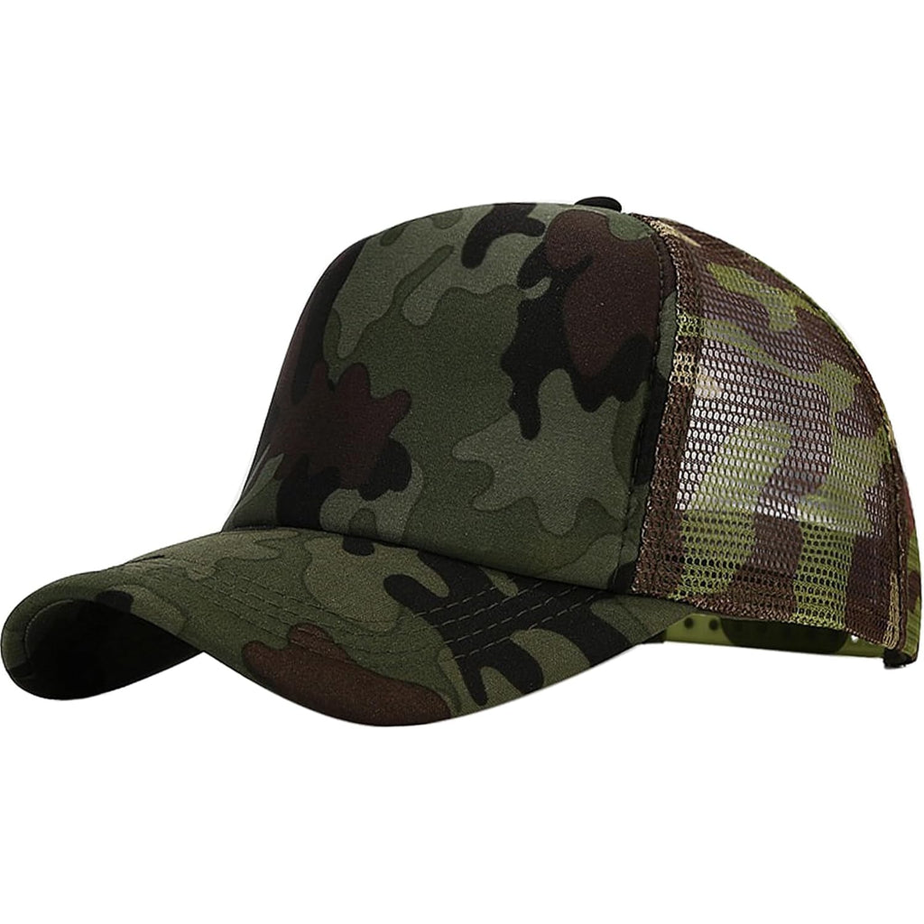 Women's Men's Fashion Baseball Cap Adjustable Strapback Hats Dad Hat Visor Sports Hat Camouflage